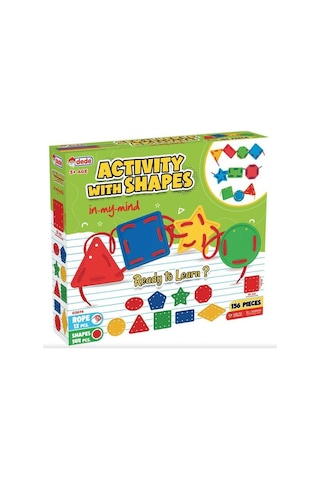 +3 Yaş Şekillerle Aktivite İp Dizme Oyunu (dede Oyuncak)