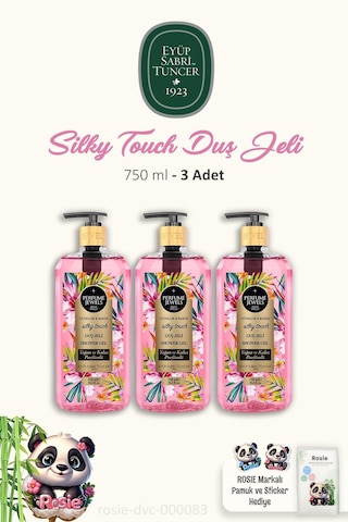 Eyüp Sabri Tuncer Silky Touch Duş Jeli 3 x 750 ML + Rosie Pamuk