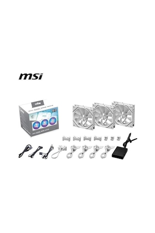Msı Mpg Ez120 Argb-w Kasa Fanı+kontrol Ünitesi Beyaz 3-lü Paket