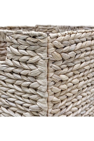 Eskitme Beyaz Dekoratif Kutu 30x30x30 Cm Çok Renkli