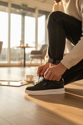 Enoch Düz Taban Stan Smith Casual Sneaker Siyah