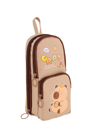 Aurora Küçükboyutlu Okulçantası, Capibala Kalemçantası, Büyük Kapasiteli Ve Kire Dayanıklı Kahverengi