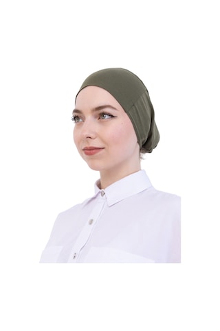 Modish Group Pratik Bone Pamuklu Tesettür İç Bone, Başörtüsü İçin Hazır Viskon Şapka, Namaz Günlük Kullanım İçin Haki