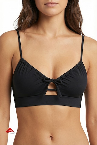 Penti Siyah Front Opening Bikini Üstü