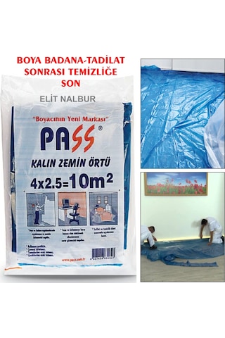 Kalın Zemin Örtüsü Branda Mavi 10M2-Kullanımı Pratik-Dayanıklı-Ta