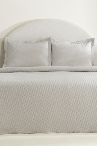 Karaca Home Breeze Soft Çift Kişilik Yatak Örtüsü Gri Gri