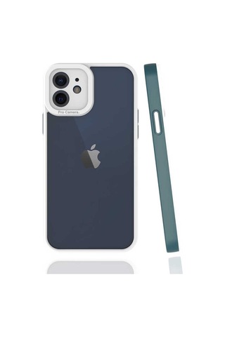Apple Uyumlu iPhone 12 Kılıf Zore Mima Kapak Koyu Yeşil