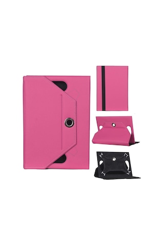 Alcatel A3 Universal Standlı Tablet Kılıfı Pembe Pembe