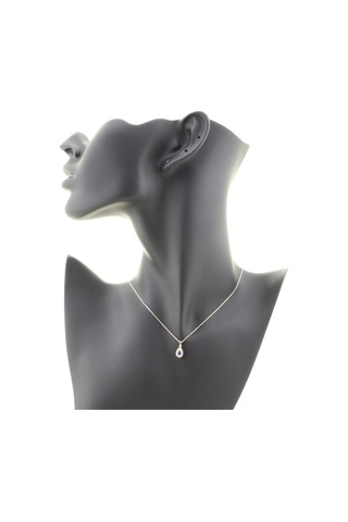 Klasik Pırlanta Anturaj Damla Safir Kolye Rose Gold 40881917