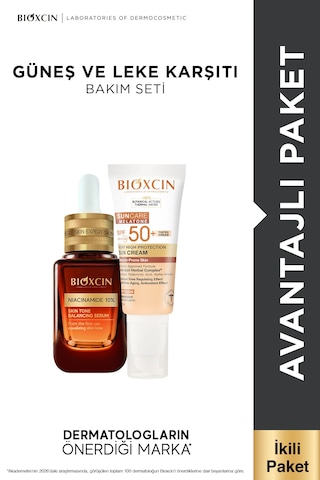 Güneş Ve Leke Karşıtı Seti Melatone Güneş Kremi + Niacinamide Serum
