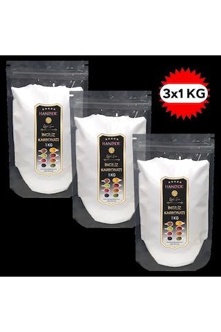 Hanzade Bitkisel İngiliz Karbonatı 3 x 1 KG