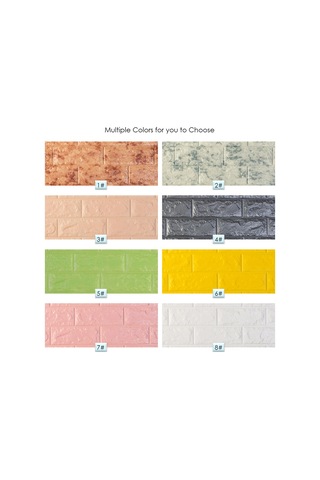 Monyee Beyaz Pe Köpük 3d Duvar Sticker, Çevre Dostu, Çarpma Koruyucu, Otomatik Yapışkan, Banyo Ve Salonda Kullanım, 70x77cm Çok Renkli