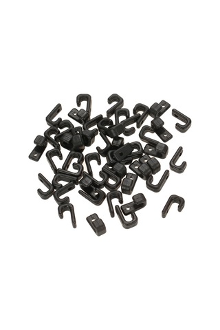 Konesam 50 Adet Nylon J Kanca, Gemi Sahnesi İçin Bungee Kordon Takımı, Dayanıklı Konstruksiyon, Kolay Kurulum 4mm Cıvata/riveti Uyumlu