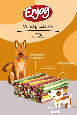 Enjoy Munchy Burgu Çubuk 7gr X 100 Adet