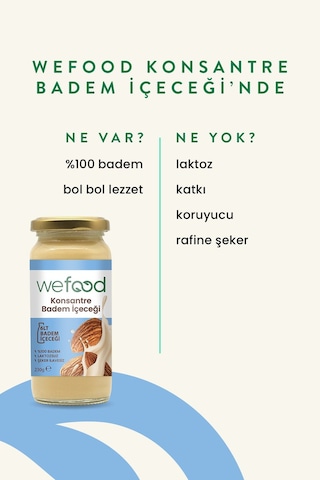 Wefood Konsantre Badem İçeceği (%100 Badem) 240 G