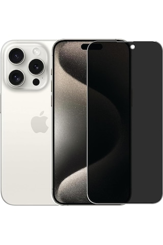 Apple Uyumlu   iPhone 16 Pro Max İle Hayalet Gizlilik Filtreli Privacy 9h Cam Ekran Koruyucu