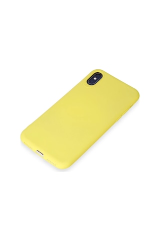 Cosmotex Newface Apple, Uyumlu iPhone X Kılıf First Silikon - Sarı