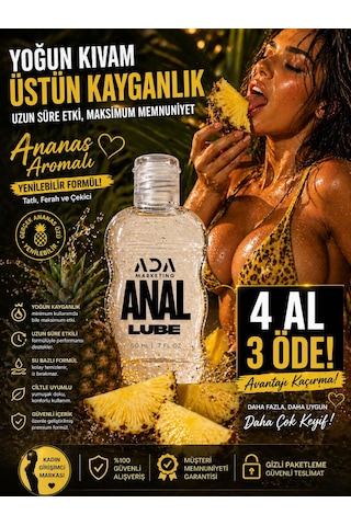 Ada Marketing 50 Ml Ananas Aromalı Anal Kayganlaştırıcı Jel Özel Seri