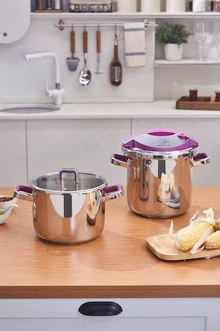 Karaca Orbit İndüksiyon Tabanlı Düdüklü Tencere Seti 6+8 Lt Violet
