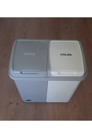 Bayev Iki Bölmeli Galoş Bone Kutusu Çöp Atık Ayrıştırma Sepeti 30 30 60 Lt Çok Renkli