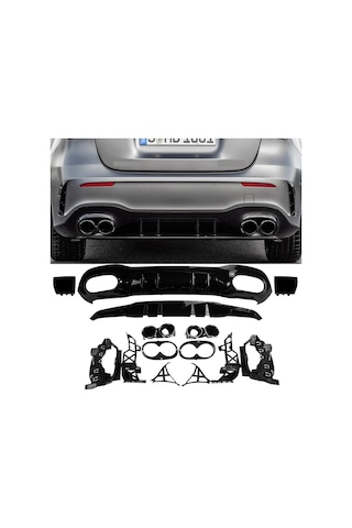 Mercedes A Serisi W177 A45 Hb Amg Difüzör + Egzoz Uçları 2018+