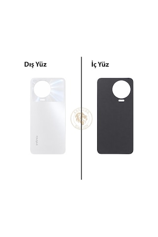 Infinix Note 12 Pro Beyaz Uyumlu Arka Kapak Arka Cam Batarya Pil Kapağı Lazer Kesim Back Cover Diğer