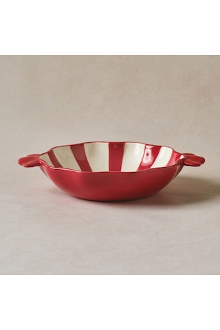 Karaca New Year Yılbaşı Candy Twist Pasta Tabağı 19 Cm Kırmızı