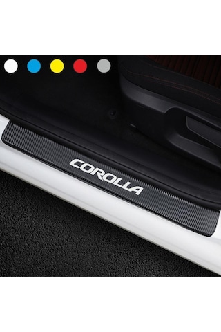 Toyota Corolla Için Karbon Kapı Eşiği Sticker ( 4 Adet )