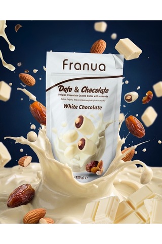 Beyaz Belçika Çikolatalı Hurma Bademli 125 G
