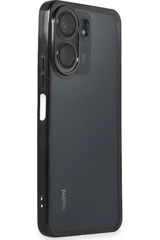 Xiaomi Redmi 13c Kılıf Razer Lensli Silikon - Siyah