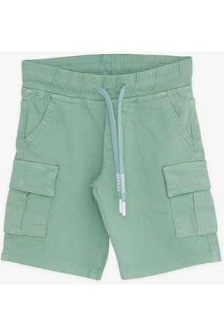 Breeze Girls & Boys Erkek Çocuk Şort Kargo Cepli Bağcıklı 2-6 Yaş, Mint Yeşili-Mint Yeşili