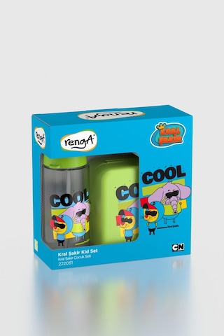 Renga Leya Kral Şakir Desenli 1000 Ml Çocuk Beslenme Kabı Ve 500 Ml Suluk Seti 222051 Yeşil Yeşil