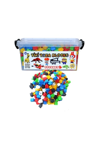 Tik Tak Yapı Blokları Eğtici Oyuncaklar - 500 Parça 6 Renk Blok Seti