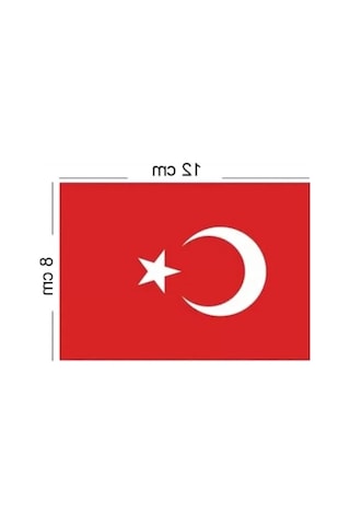 İpli Ay Yıldızlı Bayrak, 50'li Mini Hediyelik 23 Nisan Süsleri