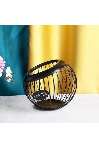 Tongxida Evrensel Kahve Kapsül Tutucu Vintage Metal Standı Tutucu İşlevli Bakır - Siyah Bakır - Siyah