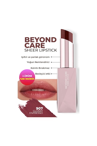 Alix Avien Beyond Care Sheer Lipstick 907 Glossy Espresso Yoğun Nemlendirici Besleyici Etki Parlak Ruj