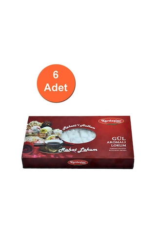 Kardeşler Gül Aromalı Hediyelik Lokum 700 G x 6 Adet