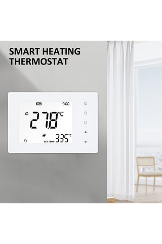 Geeksen Tp818whp Akıllı Isıtma Kontrolörü - Lcd Dokunmatik Ekran, Haftalık Programlama, Su Isıtıcı Ve Radyatör Termostati, Beyaz