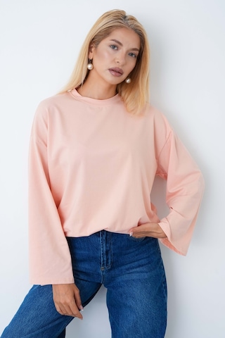 Herkesemoda Kadın Tesettüre Uygun Geniş Kollu Body Somon
