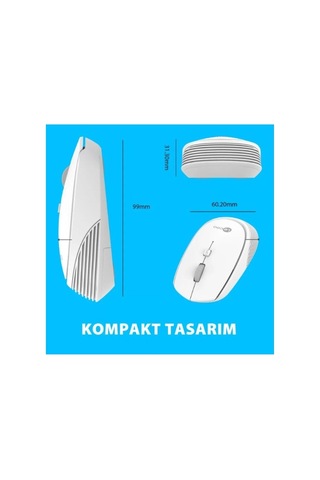 Lecoo Ws204 Beyaz Kablosuz Mouse
