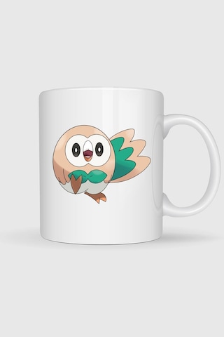 Rowlet Baskılı Kupa Bardak Beyaz