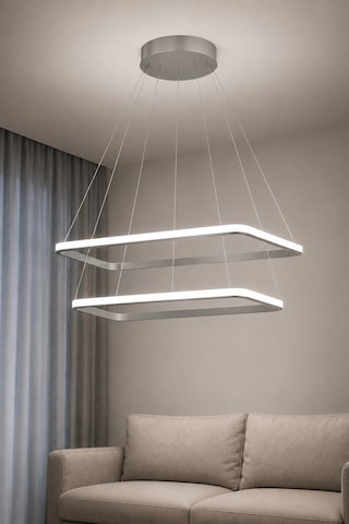 AvizeGO Diva 2'li Led Sarkıt Avize Beyaz Işık Gri