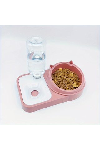 Tcherchı Çift Kaseli Ve Su Sebili Otomatik Evcil Hayvan Besleyici - Kaymaz, Kolay Temizlenir
