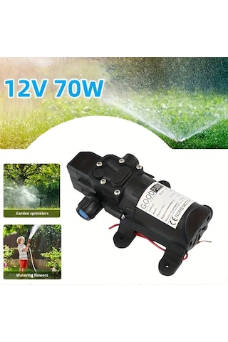 Motion003 1 Adet 12v 70w Dc Membran Pompası Taşınabilir 6.0l/dak Araba Yıkama Bahçe Sulama