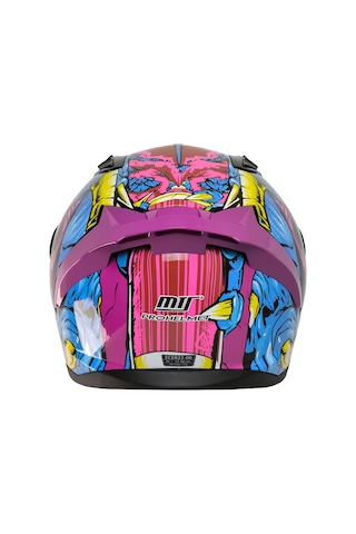 Mts M-201 Gongju Güneş Vizörlü Kask Pembe - Mavi
