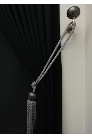 Taç Soft Siyah Fon Perde (481097295) Siyah