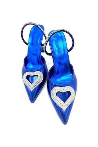 Nostra Shoes Saks Mavi Love Kadın Topuklu Ayakkabı-terlik Saks Mavi