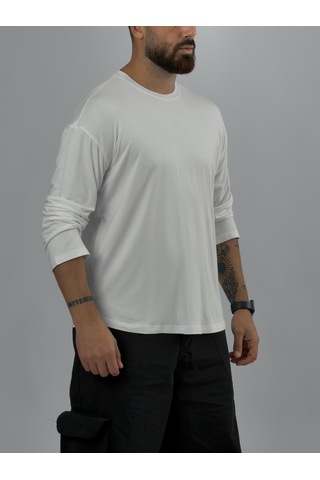 Cocopelli Ekru Bisiklet Yaka Basic Erkek Sweatshirt Coc3542