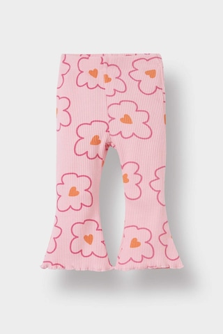 Defacto Kız Bebek 2li Takım Çiçekli Sweatshirt İspanyol Paça Tayt F0514a525aupn99 Pembe