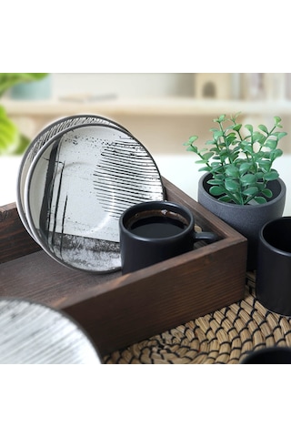 Keramika Shadowy Nordic Kahve Takımı 12 Parça 6 Kişilik 21784